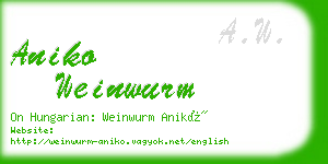 aniko weinwurm business card